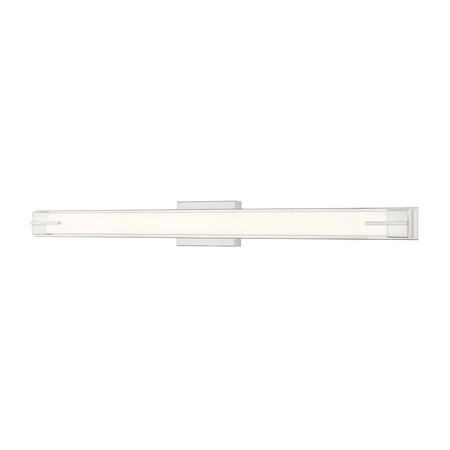 Z-Lite Chase 1 Light Vanity, 43in. W x 4.5in. H, Brushed Nickel 4100-43W-BN-LED